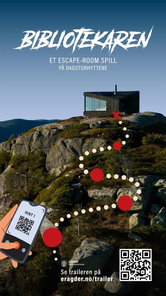Plakat for Escape room spillet bibliotekaren - Klikk for stort bilde